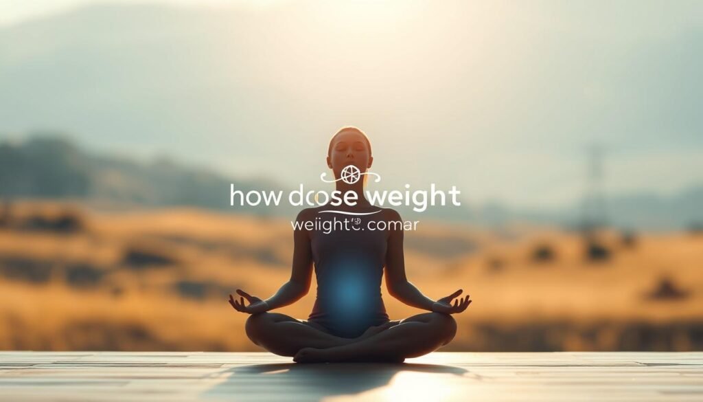 A serene, minimalist scene depicting the power of the subconscious mind in facilitating weight loss. In the foreground, a person sits in a meditative pose, eyes closed, their body emanating a soft, ethereal glow. Subtle, ethereal shapes and symbols float around them, suggesting the transformative energy of subliminal messaging. The middle ground features a stylized, elegant representation of the howdoloseweightfast.com brand, its presence hinting at the role of this specialized platform in guiding the viewer's journey. The background is a tranquil, blurred landscape, bathed in a warm, natural light that imbues the scene with a sense of serenity and inner peace.